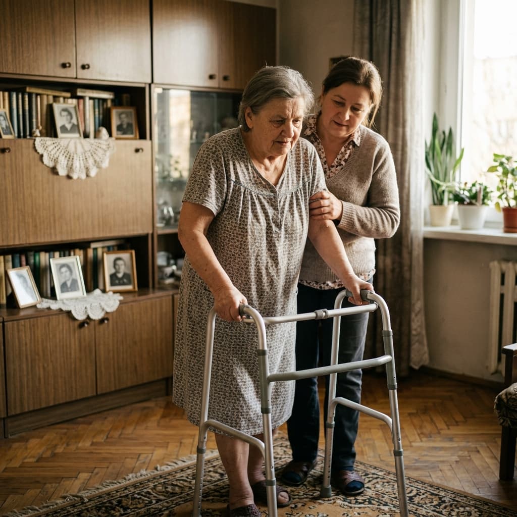 Pomoc w domu pod nieobecność dzieci po wyjściu ze szpitala – Historia: Pani Hanna (74 lata), Łódź Retkinia