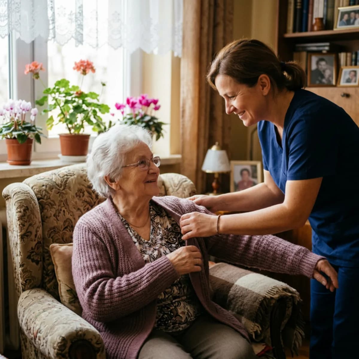 Poradnik jesiennie.pl: Czego oczekiwać od opiekuna osoby starszej? Zakres opieki bytowej — co wchodzi, a co nie